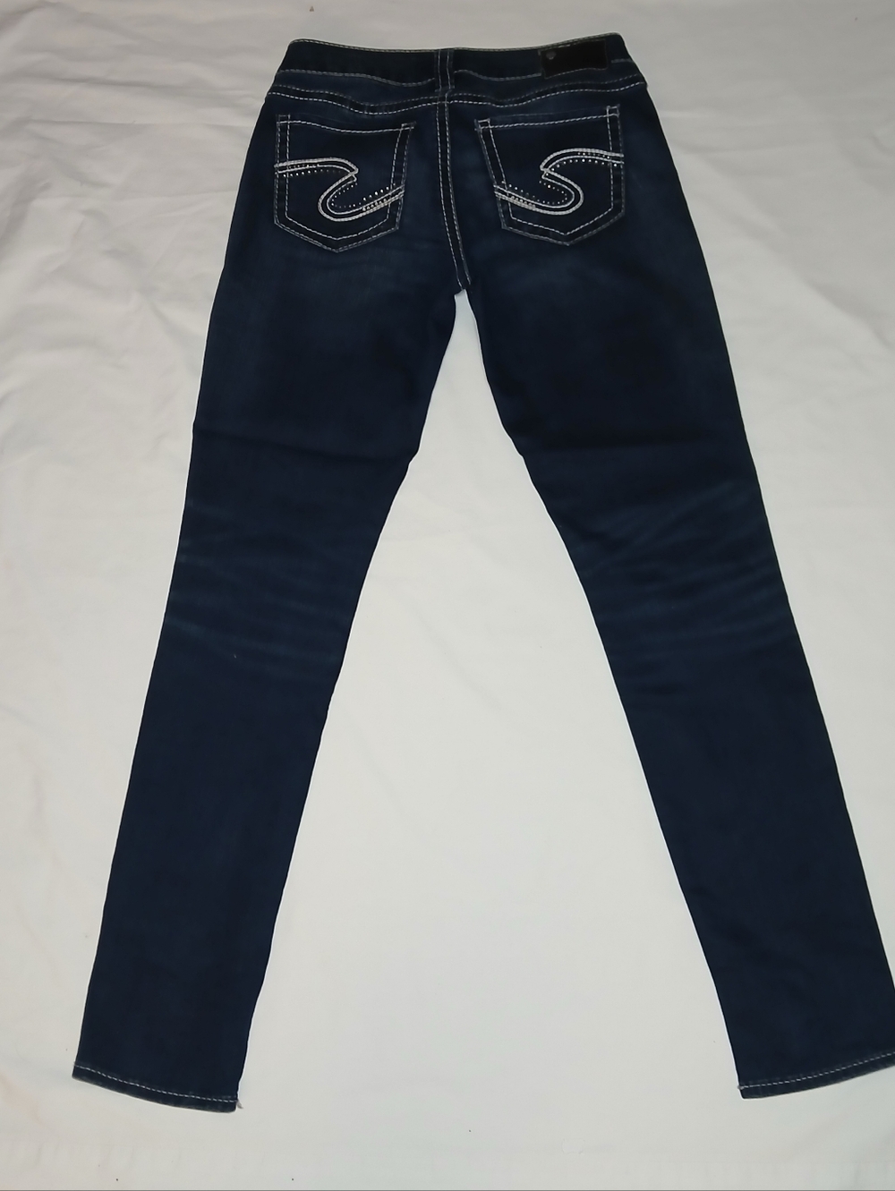 Silver Women's  Jeans Suki Size 28 x 31 Mid Rise Super Skinny Stretch - Picture 2 of 12